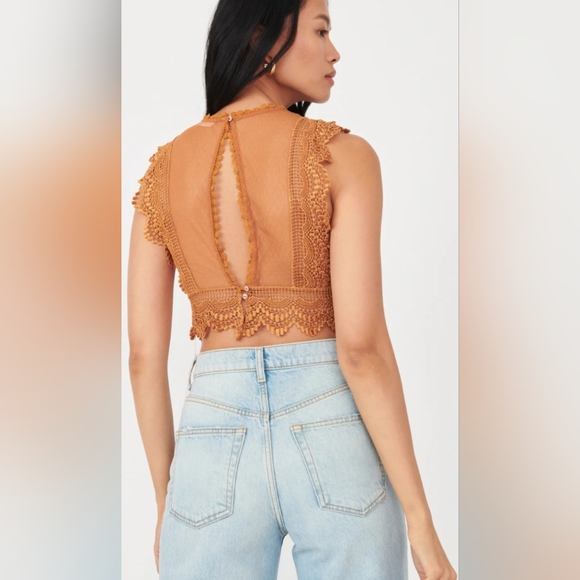Free People Bisoux crop top in Cinnamon Brulee - Picture 13 of 13